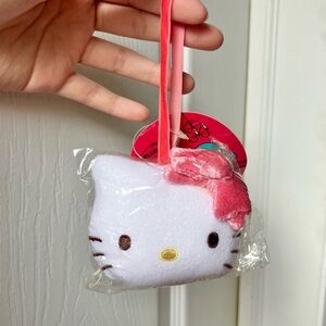 Vintage 2007 Sanrio Hello Kitty mascot plush with set of 4 lip glosses - NEW